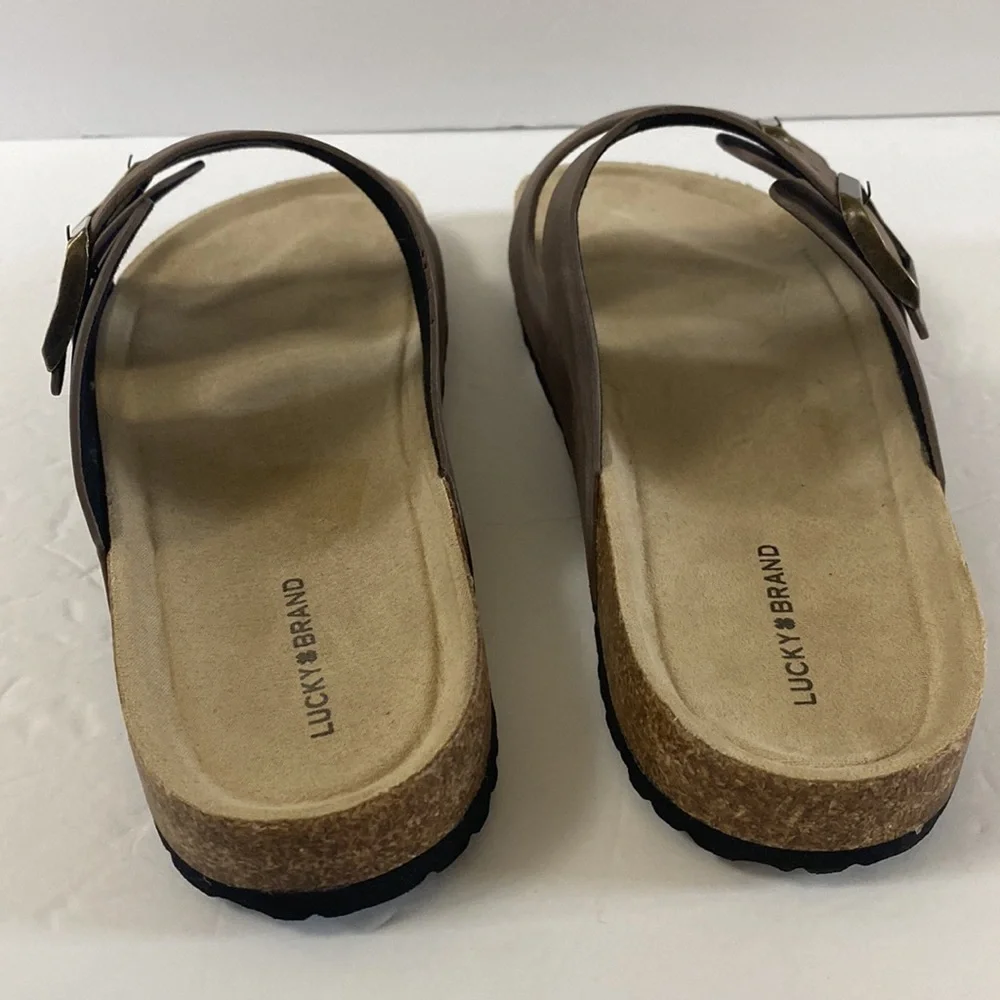 NWOT Lucky Brand blanc footbed sandals men’s size 11 adjustable straps